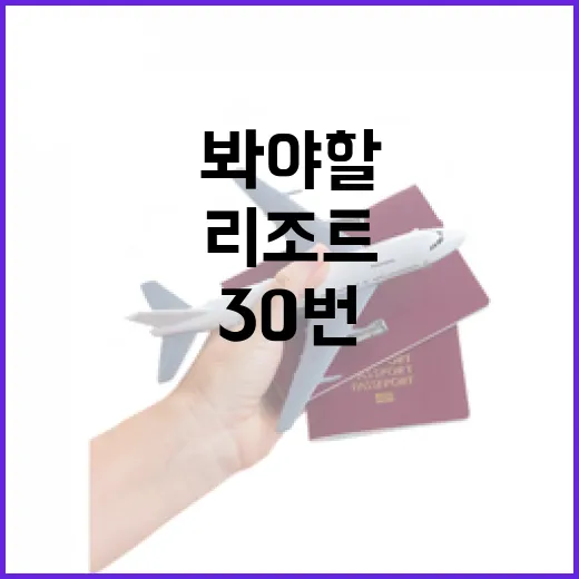 리조트만 30번 넘게 가봤더니, 사진보다 먼저 봐야 할 것들이 보였다 - 요약