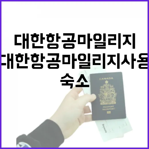 대한항공마일리지사용 직접 해봤더니, 숙소 여행자는 이렇게 쓰는 게 덜 아깝더라 - 요약