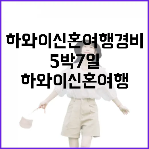 하와이 신혼여행 경비 직접 짜보니, 2인 5박 7일에 진짜로 드는 돈 - 요약