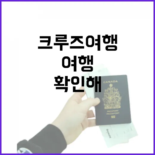 크루즈여행상품 직접 따져봤더니, 사진보다 먼저 확인해야 할 것들 - 요약
