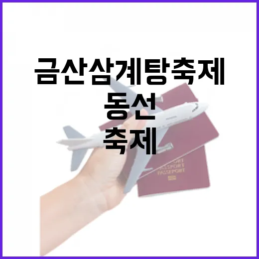 금산삼계탕축제 맞춰 숙소 잡아봤더니, 사진보다 동선이 더 중요했다 - 요약