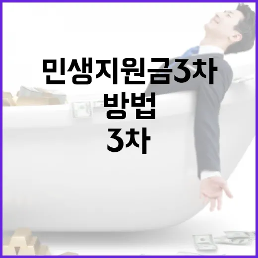 민생지원금 3차 지원을 받는 방법과 유의사항 - 요약