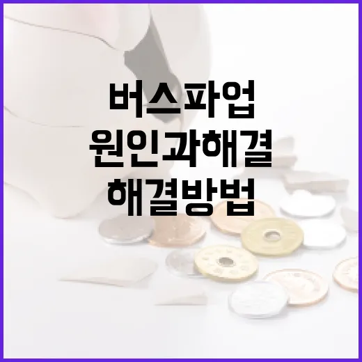 버스 파업의 주요 원인과 해결 방법 - 요약