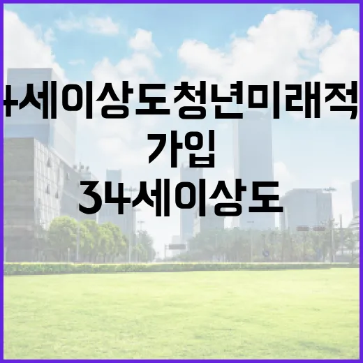 34세 이상도 청년미래적금에 가입하는 방법 - 요약