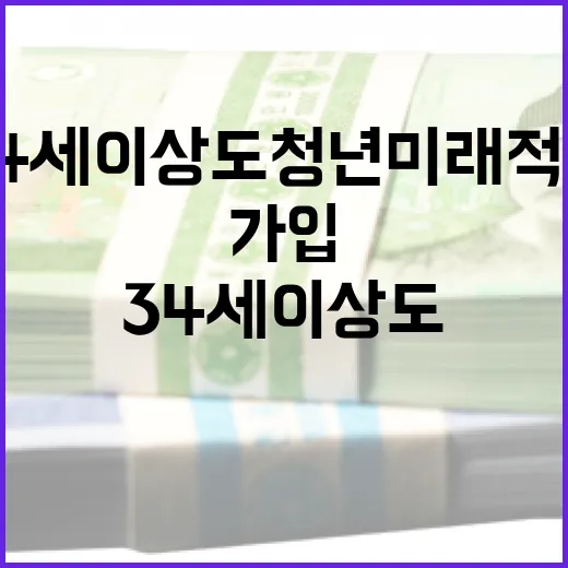 34세 이상도 청년미래적금에 가입하는 방법 - 요약