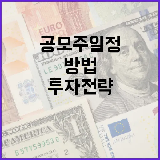 공모주 일정 파악하는 방법과 투자 전략 - 요약