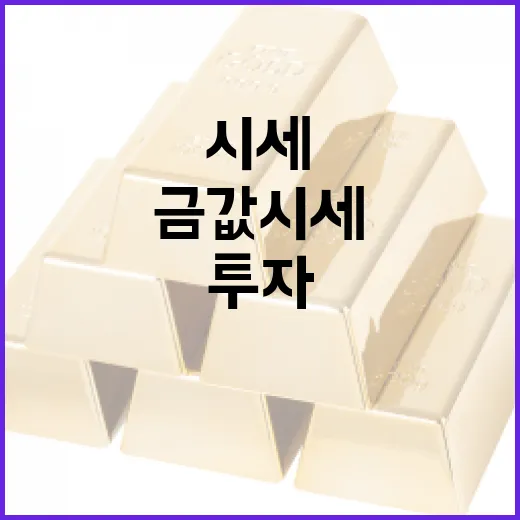 금값시세를 이해하고 투자하는 방법 - 요약