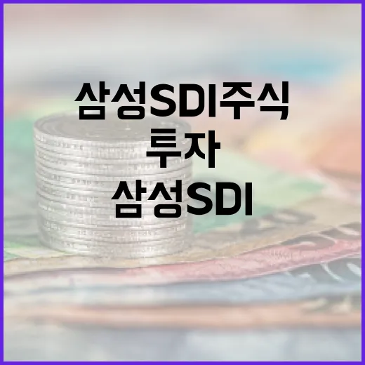 삼성SDI 주식에 투자하는 방법 - 요약