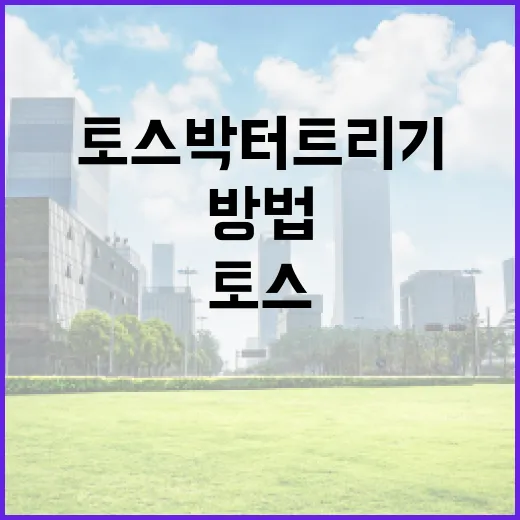 토스 박터트리기를 효과적으로 활용하는 방법 - 요약