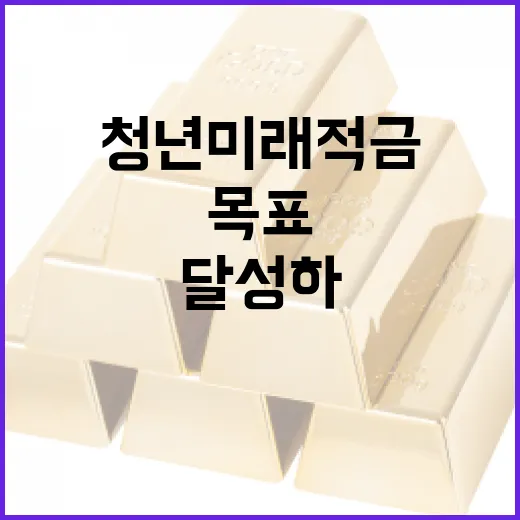 청년미래적금을 활용하여 재정적 목표를 달성하는 방법 - 요약