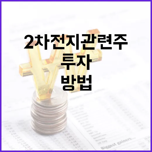 2차전지 관련주에 투자하는 방법 - 요약