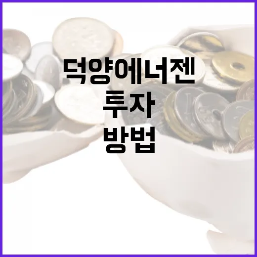 덕양에너젠에 투자하는 방법 - 요약