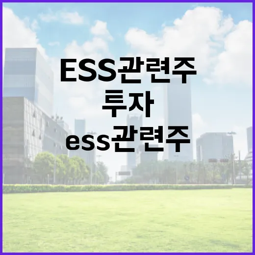 ESS 관련주에 투자하는 방법 - 요약