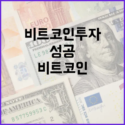 비트코인 투자에 성공하는 방법 - 요약