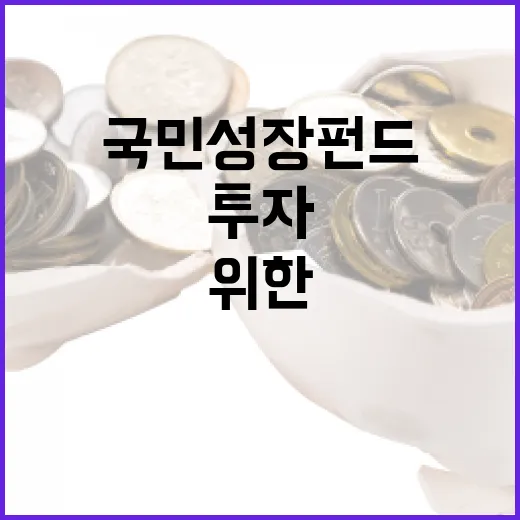 국민성장펀드를 활용하는 방법: 투자 초보자를 위한 가이드 - 요약