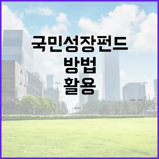 국민성장펀드를 이해하고 활용하는 방법 - 요약