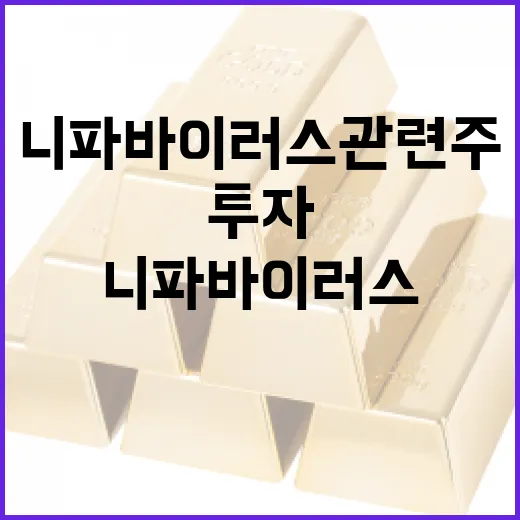 니파바이러스 관련주에 투자하는 방법 - 요약