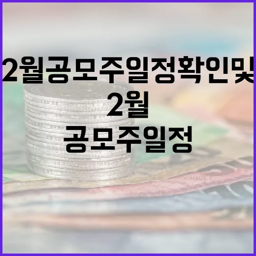 2월 공모주 일정 확인 및 준비하는 방법 - 요약
