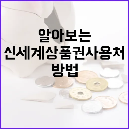 신세계상품권 사용처를 알아보는 방법 - 요약