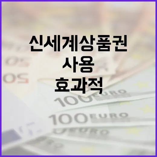 신세계상품권을 효과적으로 사용하는 방법 - 요약