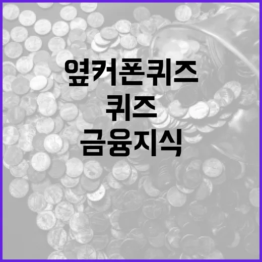 옆커폰 퀴즈를 통해 금융 지식을 향상시키는 방법 - 요약