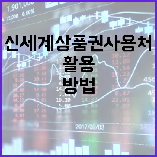 신세계상품권 사용처를 최대한 활용하는 방법 - 요약