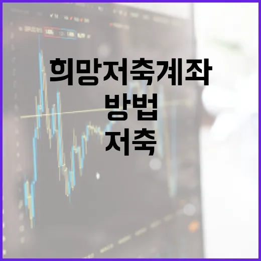 희망저축계좌를 통해 재정적 안정을 이루는 방법 - 요약