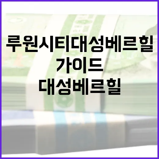 루원시티 대성베르힐 투자를 위한 필수 가이드 - 요약