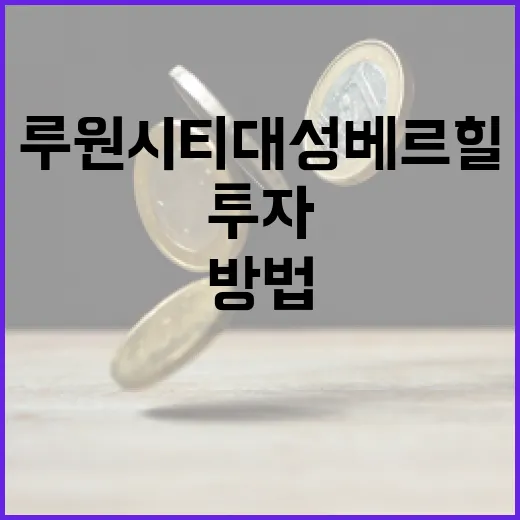 루원시티 대성베르힐에 투자하는 방법 - 요약