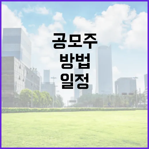 공모주 일정 파악하는 방법: 성공적인 투자를 위한 가이드 - 요약