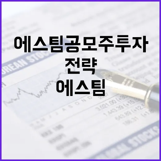 에스팀 공모주 투자 방법과 전략 - 요약