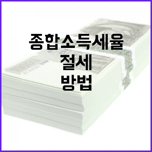 종합소득세율을 이해하고 절세하는 방법 - 요약