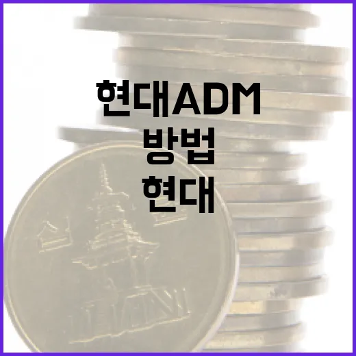 현대ADM을 성공적으로 활용하는 방법 - 요약