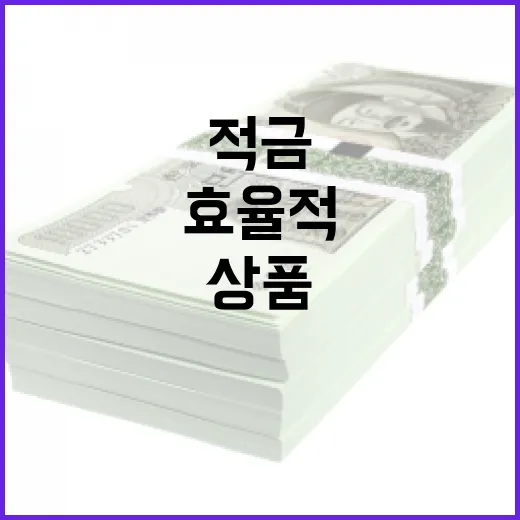 효율적인 적금 상품을 선택하는 방법 - 요약