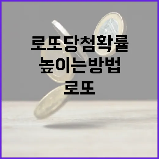 로또 당첨 확률을 높이는 방법 - 요약
