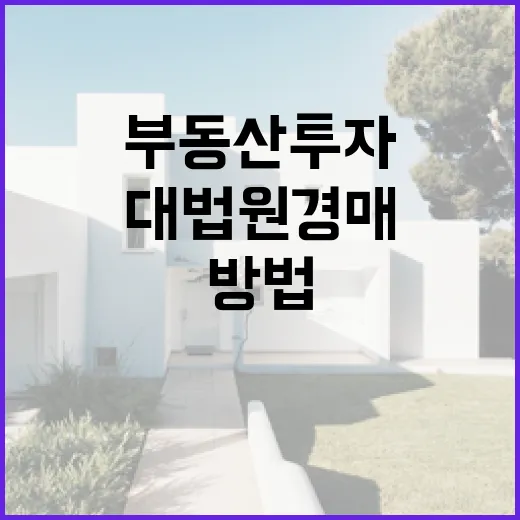 대법원경매정보를 활용하여 부동산 투자하는 방법 - 요약