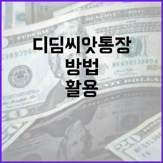 디딤씨앗통장을 효과적으로 활용하는 방법 - 요약