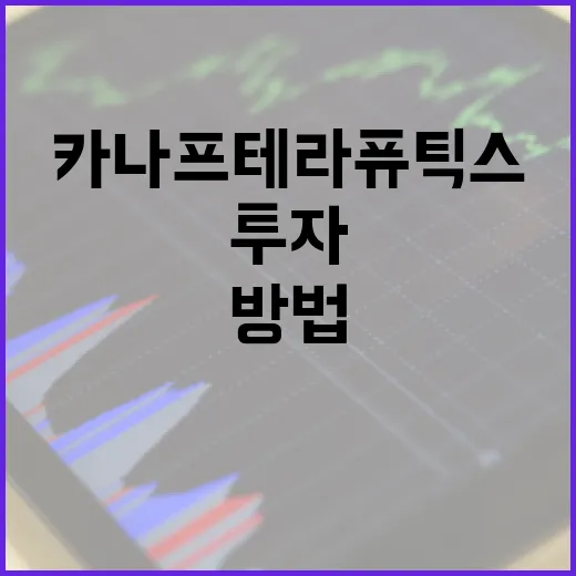 카나프테라퓨틱스를 이해하고 투자하는 방법 - 요약