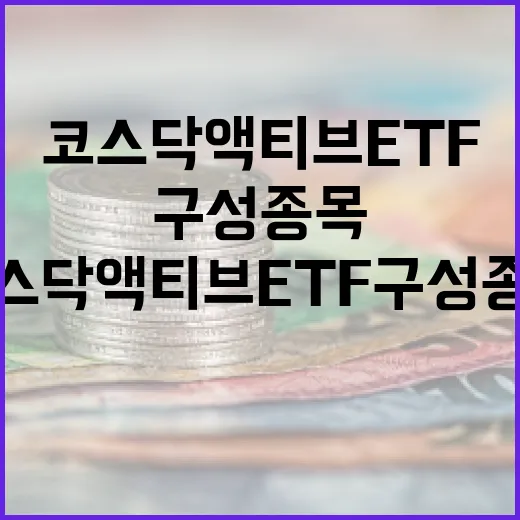 코스닥 액티브 ETF 구성종목을 분석하는 방법 - 요약