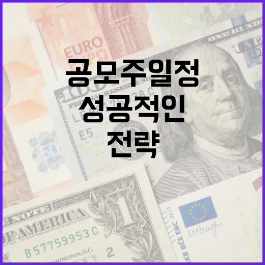 공모주 일정 파악하는 방법: 성공적인 투자 전략 - 요약