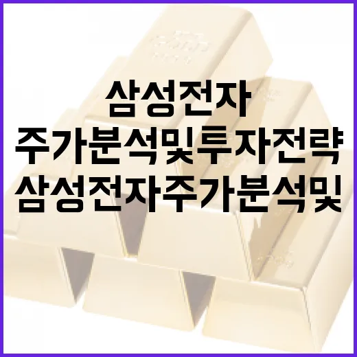 삼성전자 주가 분석 및 투자 전략 세우는 방법 - 요약