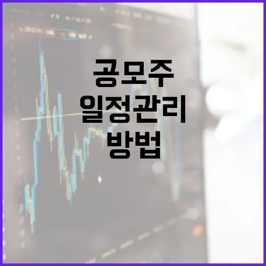 공모주 일정 관리하는 방법 - 요약