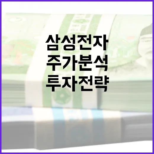 삼성전자 주가 분석과 투자 전략을 세우는 방법 - 요약