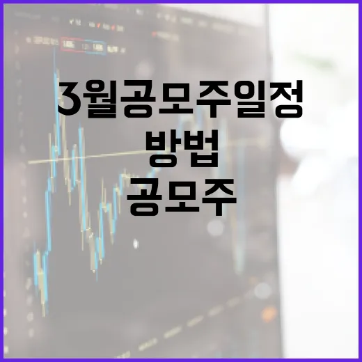 3월 공모주 일정을 효과적으로 준비하는 방법 - 요약