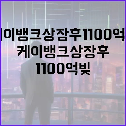 케이뱅크 상장 후 1100억 빚 해결 방안 - 요약