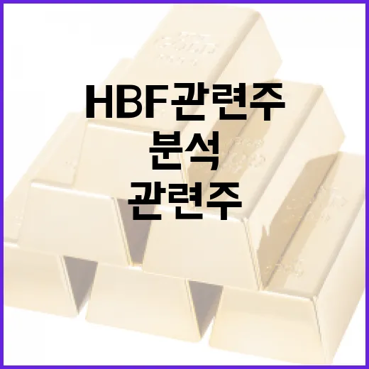 HBF 관련주를 분석하는 방법 - 요약