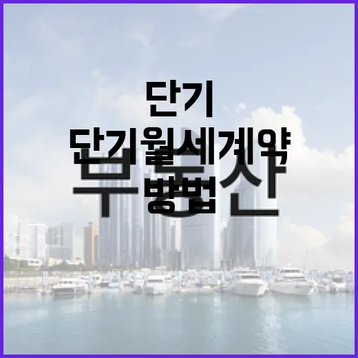 단기 월세 계약을 효과적으로 관리하는 방법 - 요약