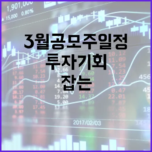 3월 공모주 일정을 이해하고 투자 기회를 잡는 방법 - 요약