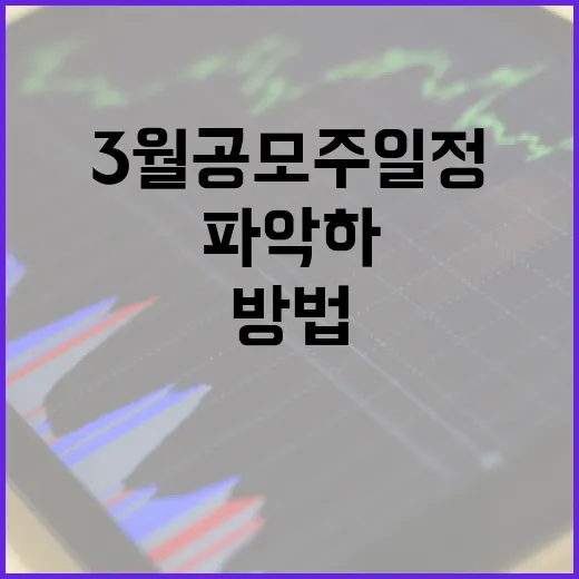 3월 공모주 일정을 파악하는 방법 - 요약