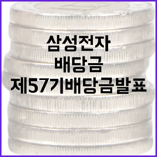 삼성전자 제57기 배당금 발표에서 알아야 할 모든 것 - 요약